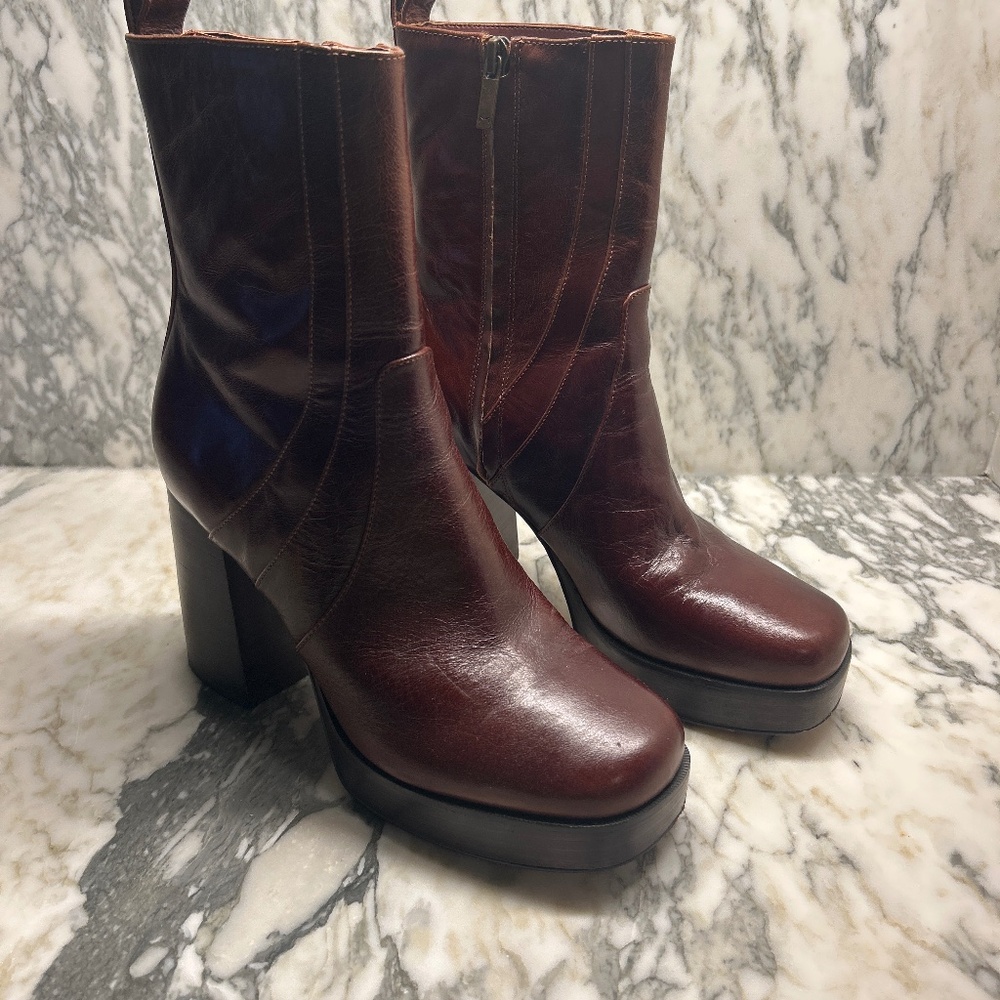 Leather booties. Marc Fisher Ltd. Size 7.5